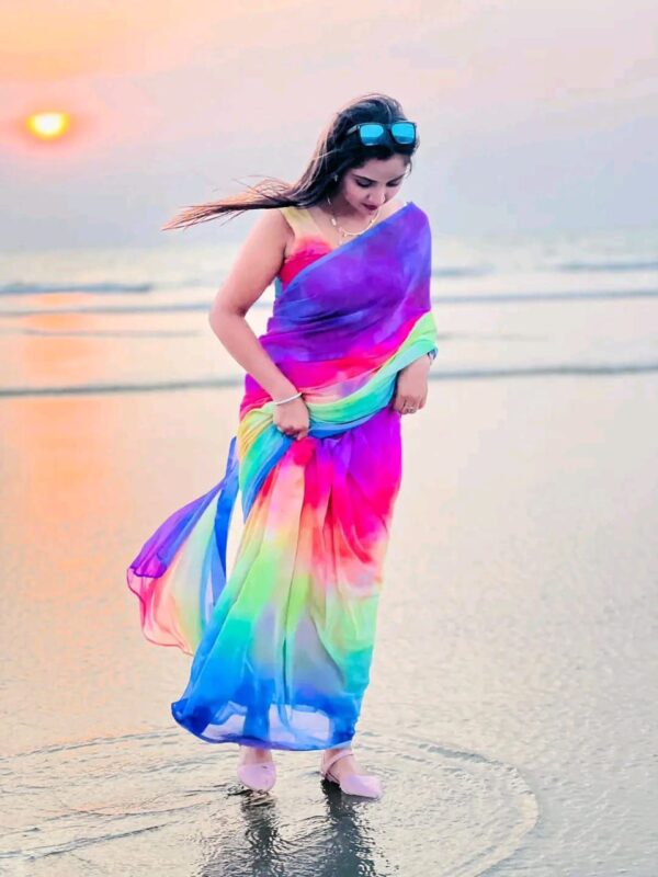 Indian Rainbow Saree - Image 12