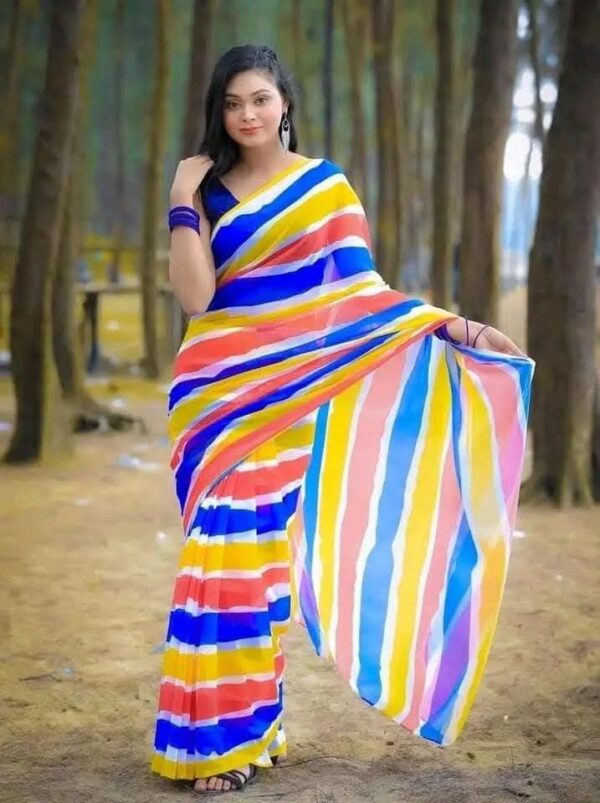 Indian Rainbow Saree - Image 9