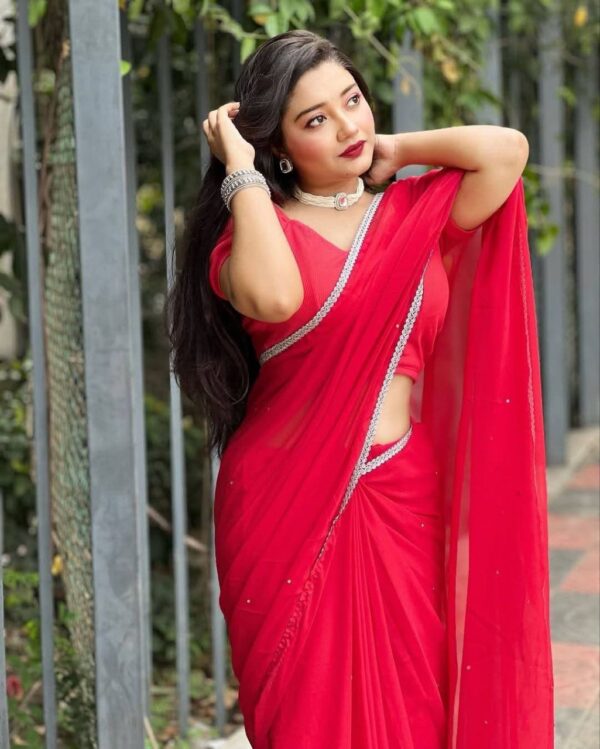 Indian Microsoft Georgette Saree - Image 10