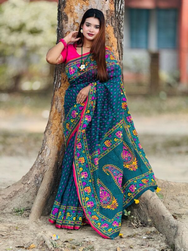 প্রিমিয়াম হাফসিল্ক বুটিক শাড়ি - Image 8