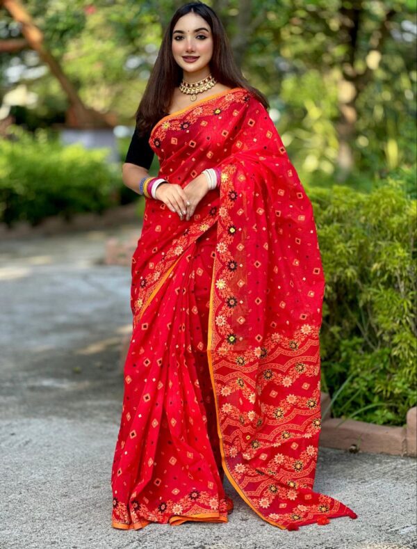 প্রিমিয়াম হাফসিল্ক বুটিক শাড়ি - Image 6