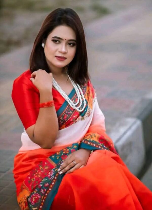 Semi Moslen Saree - Image 3